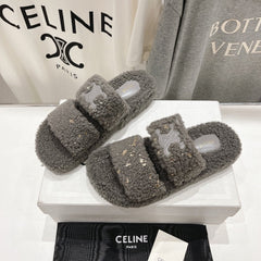 DAD SANDALS FOSSIL GRAY PURE SHEEP WOOL