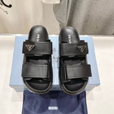 PRA STRAP SANDALS BLACK CALFSKIN