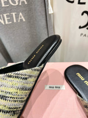 KNITTED MULES IN MULTICOLOR WOOL