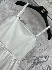 CC 25 Suspender Dress Ivory Cotton