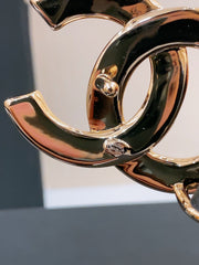 DOUBLE C BELT 30MM IN BLACK QUILTED LAMBSKIN WITH GOLD RESIN BUCKLE ENGRAVED LOGO