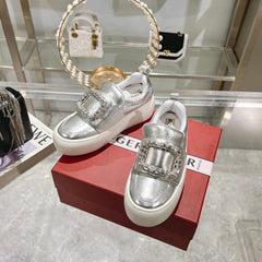 VIV' UP SNEAKERS IN SLIVER PATENT CALFSKIN