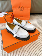 ICONE LOAFER IN WHITE CALFSKIN