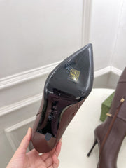 SIGNORIA KNEE BOOTS 4.5CM IN WALNUT BROWN CALFSKIN