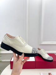 VIV' RANGERS LACE-UPS IN WHITE CALFSKIN