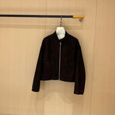 HERMES 25S CAMEL HAIR LEATHER JACKET 248