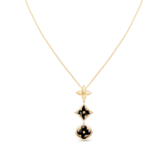 STAR AND SUN ONYX PINK GOLD NECKLACE