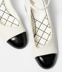 MARY JANES IVORY BLACK VELVET