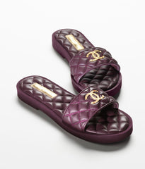 MULES BURGUNDY LAMBSKIN LAMBSKIN