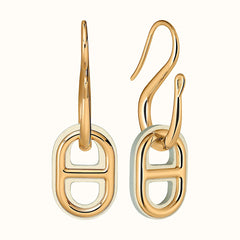 O'MAILLON EARRINGS CALFSKIN WITH ROSE GOLD PLATED HARDWARE