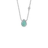 BOHEME AQUAMARINE SILVER NECKLACE