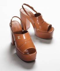 SANDALS LIGHT BROWN CRUMPLED LAMBKSIN