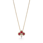 FLEUR DE LIS PINK GOLD DIAMOND NECKLACE