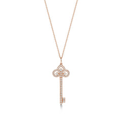 FLEUR KEY DIAMOND NECKLACE