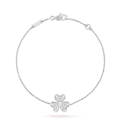 FRIVOLE SILVER FLOWER DIAMOND BRACELET