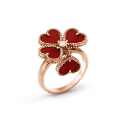 SWEET CLOVER CARNELIAN RING