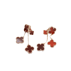 CLOVER CARNELIAN 4 MOTIFS PINK GOLD