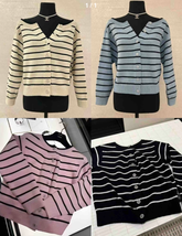CC 25 Striped Cardigan Cashmere