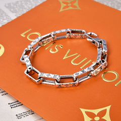 LV MONOGRAM CHAIN SILVER BRACELET