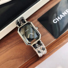 PREMIERE ROCK SILVER CASE BLACK LEATHER