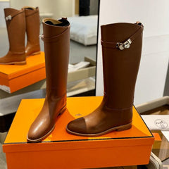 STIVALI JUMPING IN GINGERBREAD BROWN CALFSKIN