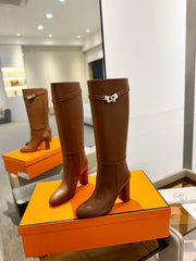 STORY BOOT 85MM IN BRONZE BROWN CALFSKIN