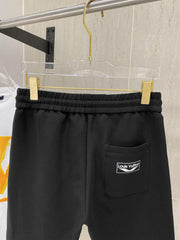 LV CASUAL SHORTS BLACK COTTON STRETCH FABRIC 239613