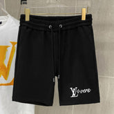 LV CASUAL SHORTS BLACK COTTON STRETCH FABRIC 239613