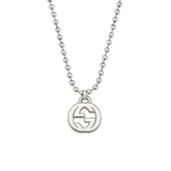 INTERLOCKING NECKLACE G PENDANT STERLING SILVER