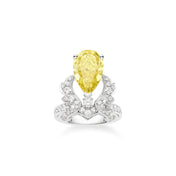 SOIR DE FETE YELLOW DIAMOND SILVER RING