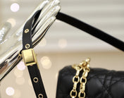 LARGE CARO BAG 28 BLACK SUPPLE CANNAGE CALFSKIN