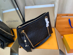 SURENE MM 36CM BLACK MONOGRAM GRAINED CALFSKIN