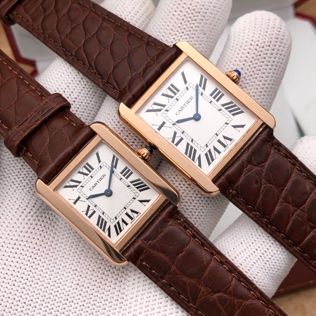 TANK LOUIS QUARTZ ROSE GOLD CASE
