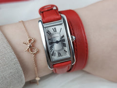 TANK AMERICAINE QUARTZ STAINLESS STEEL SILVER DIAL