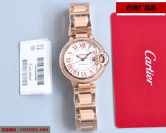BALLON BLEU 33MM ROSE GOLD DIAMOND BEZEL