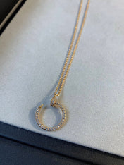 JUSTE NECKLACE 2.2MM PINK GOLD FULL DIAMONDS