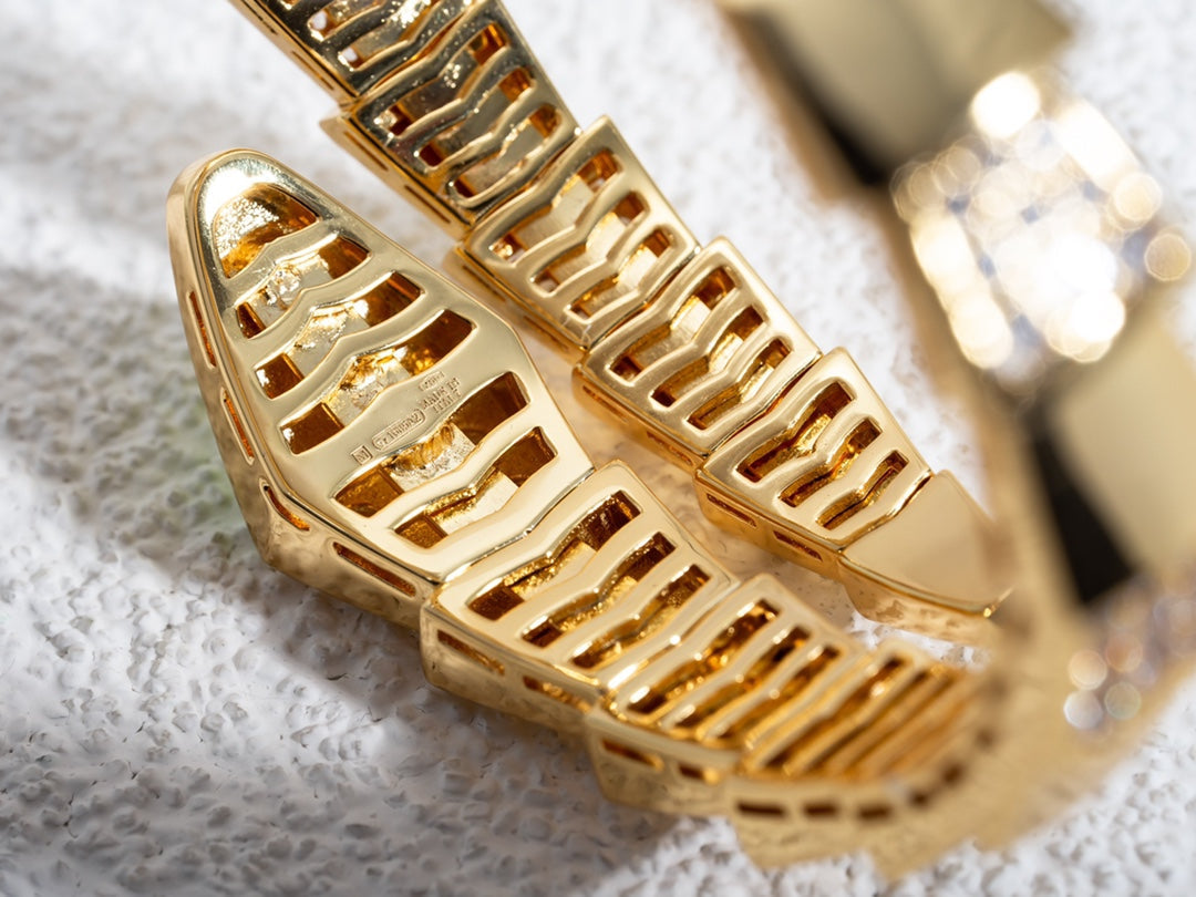 SERPENTI BRACELET 6.8MM GOLD DIAMOND