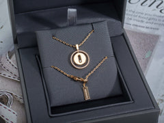 LUCKY MOVE PINK GOLD NECKLACE