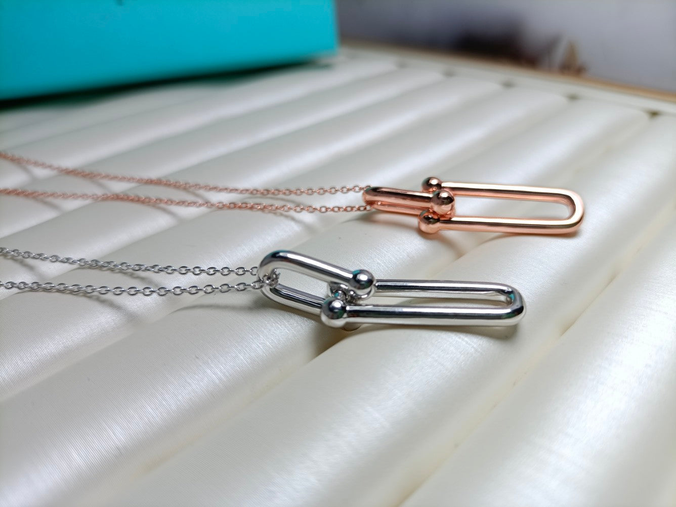 HARDWEAR DROP DOUBLE LINK PEDANT NECKLACE