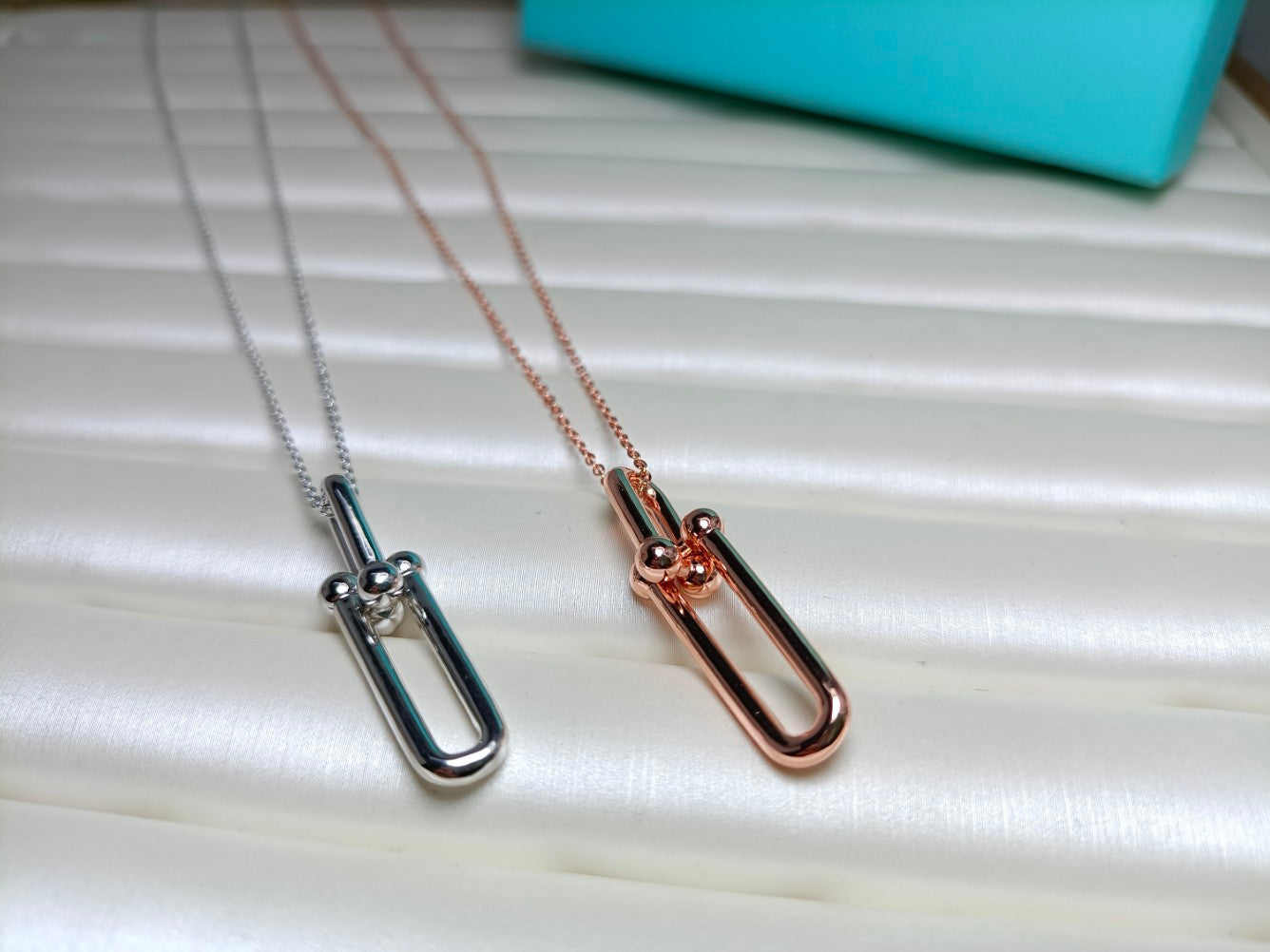 HARDWEAR DROP DOUBLE LINK PEDANT NECKLACE
