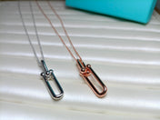 HARDWEAR DROP DOUBLE LINK PEDANT NECKLACE
