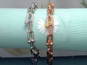 HARDWEAR BRACELET PINK GOLD AND SILVER DIAMOND