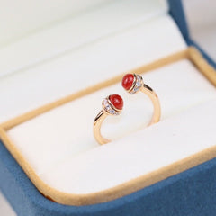POSSEISION CARNELIAN DIAMOND RING