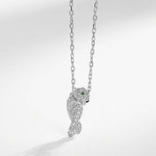 PANTHERE PEDANT SILVER DIAMOND NECKLACE