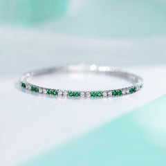 GREEN SPINEL MINI DIAMOND BRACELET