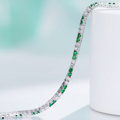 GREEN SPINEL MINI DIAMOND BRACELET