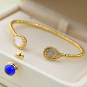 SERPENT BOHEME MOP DIAMOND GOLD OPEN BRACELET