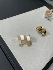 ZERO 1 PINK GOLD CERAMIC EARRINGS