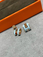 POP H SKY BLUE STUD EARRINGS