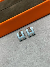 POP H SKY BLUE STUD EARRINGS